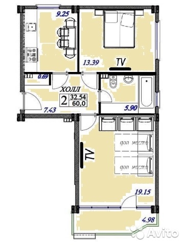 Предлагаем к Вашему вниманию уютные апартаменты на 3 этаже вблизи черного моря в городе Алупка. Общая площадь... - 2