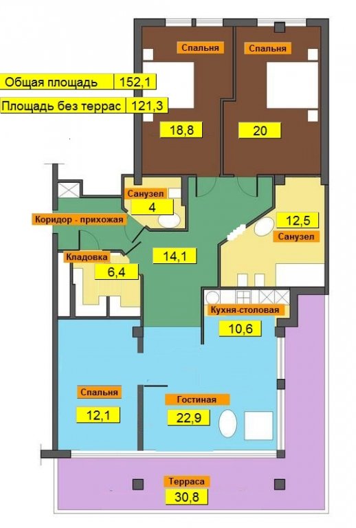 Шикарная четырёхкомнатная квартира, на 7м этаже клубного дома «Дача доктора Штейнгольца» в курортном городе Алушта, в... - 19