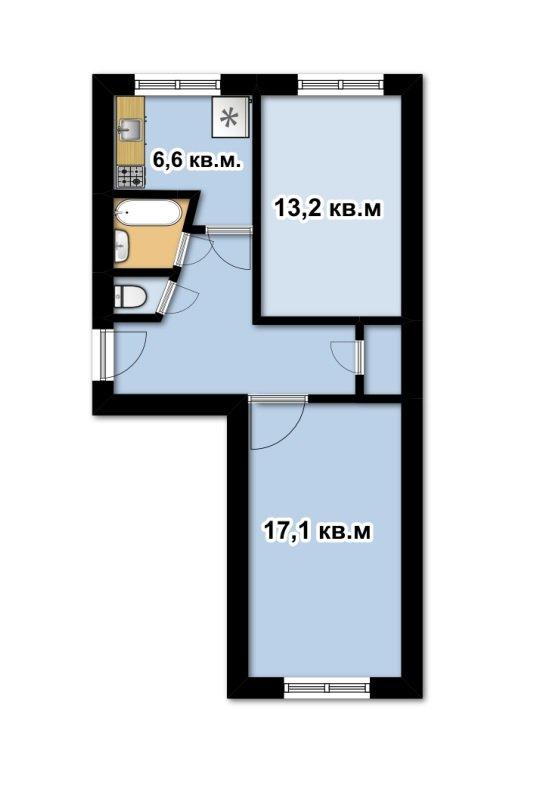 Предлагаем приобрести 2-комнатную квартиру в районе Москольца.  Дом расположен вдали от шума дорог и близко от...
