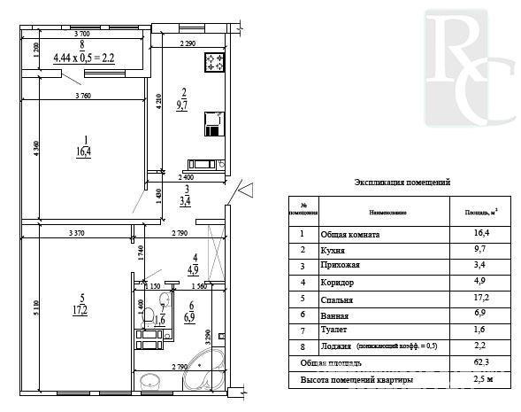 Отличное предложение! 2х комнатная квартира в новом ЖК «Архитектор 2»  Сдача 2 квартал 2018 года – количество... - 4
