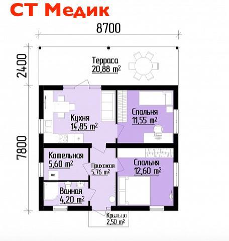 Продам дома от застройщика в трех локациях: СТ Катюша за 4.7 млн рублей, площадь дома 111м2 +терраса. 90% готовности...