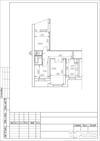 Общая площадь 63м2, комнаты раздельные 17,2/7,7/12,6м2, кухня 9,5м2, санузел раздельный, 2 лоджии 2,5+1,3м2. Наружное...