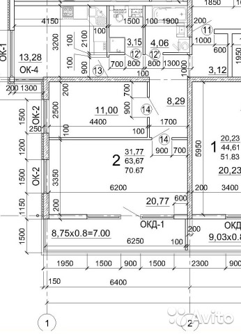 Продажа / 2-комнатные, ЯЛТА, ул.Крупской, 4 550 000 р. Продается 2 комнатная квартира от застройщика по улице Крупской. Общая площадь-70.67 Комната-20,77 и 11,00... - 1