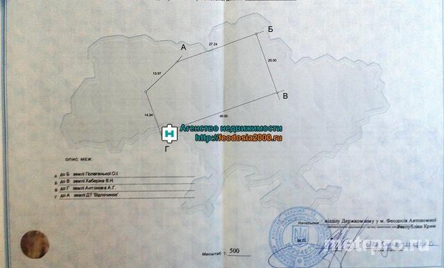 пгт Приморский, Отдых СТ, ул Виноградная. Продажа, участок 7,6 сотки, госакт садоводство. Участок чистый без строений. - 1