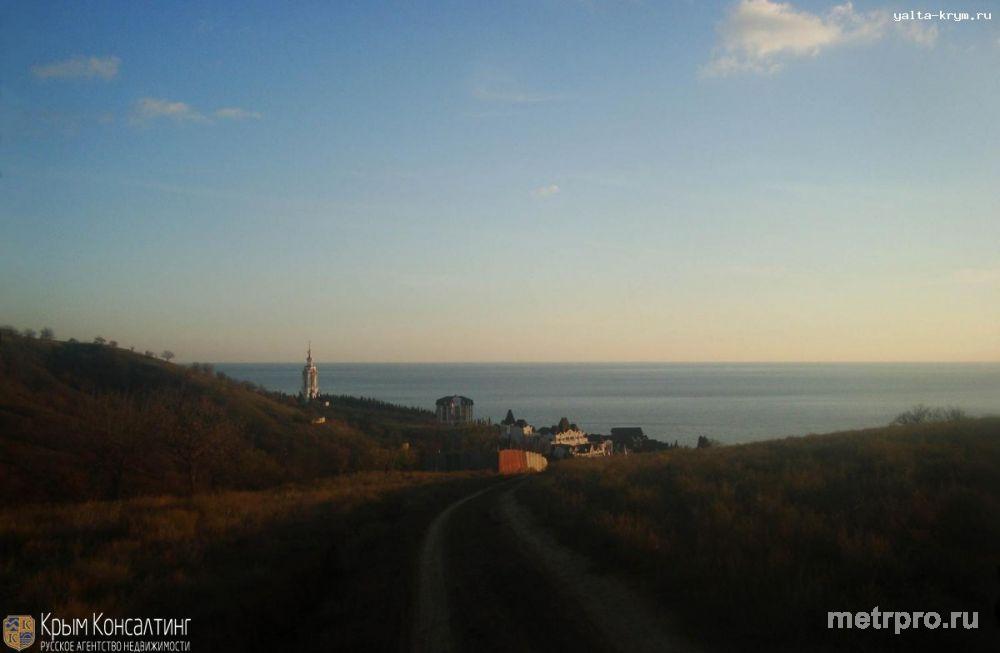 Продается участок 10 соток г. Алушта пос. Малореченское - шикарный панорамный вид на море. Свет, вода в 500 метрах от... - 10