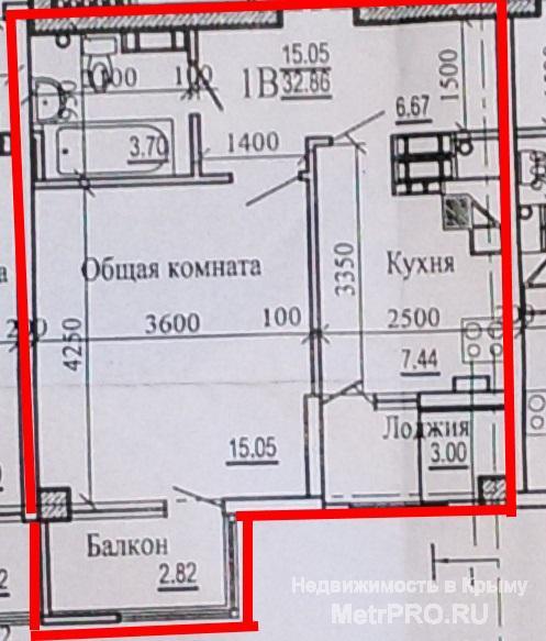Продам однокомнатную квартиру в новострое в г.Севастополе   на ул. Руднева, 15-а,  на 9 этаже 10-ти  этажного дома... - 3