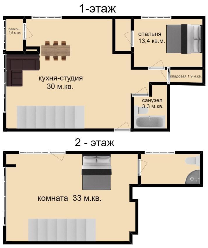 Продается просторная двухуровневая квартира в клубном доме с одним подъездом и всего на 24 квартиры, с очень... - 12