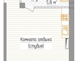 Продам апартамент квартирного типа на 3 этаже, 44 м2 с балконом и...